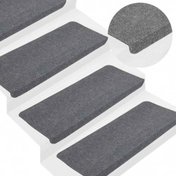 Maty na schody samoprzylepne 30 szt. Szare 65x24,5x3,5 cm