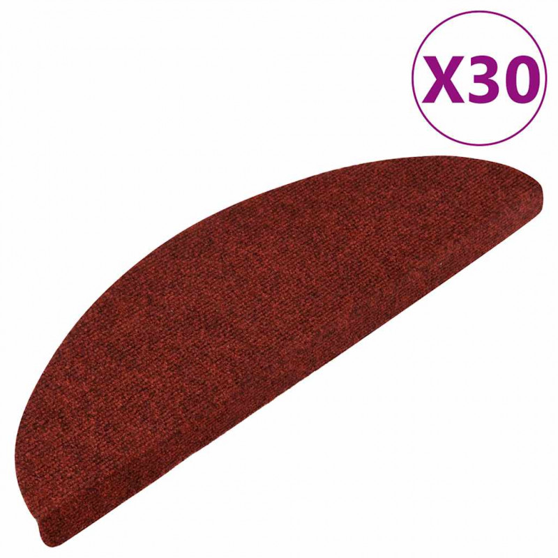 Maty na schody samoprzylepne 30 szt. Czerwone 56x17x3 cm