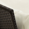 Fotel ogrodowy z poduszkami, rattan PE, czarny