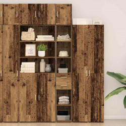 Szafka do przechowywania 2 pcs Stare drewno 30 x 42,5 x 225 cm