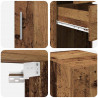 Szafka do przechowywania 2 pcs Stare drewno 30 x 42,5 x 225 cm