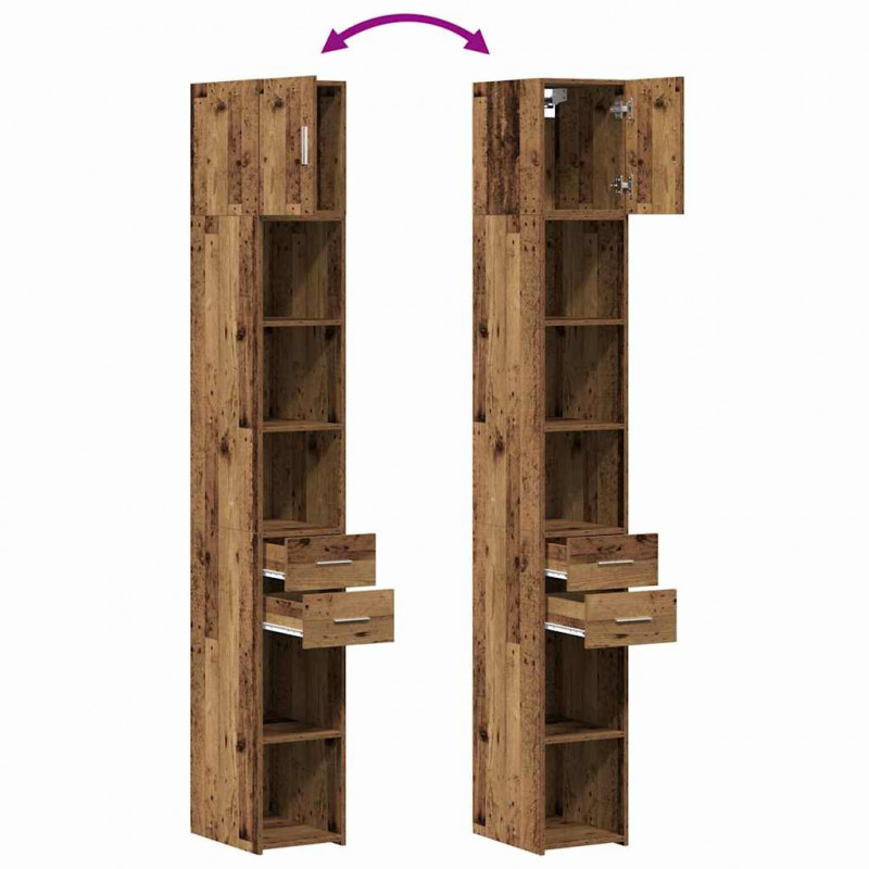 Szafka do przechowywania 2 pcs Stare drewno 30 x 42,5 x 225 cm