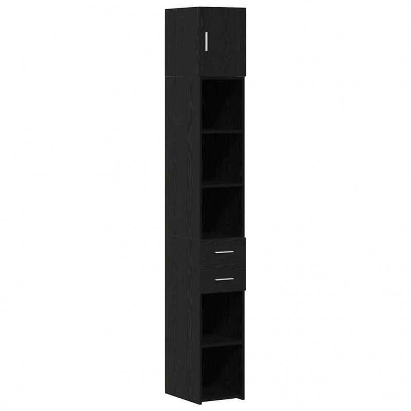 Szafka do przechowywania 2 pcs Czarny Dąb 30 x 42,5 x 225 cm