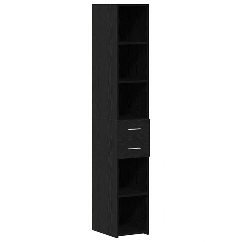 Szafka do przechowywania 2 pcs Czarny Dąb 30 x 42,5 x 225 cm