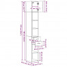 Szafka do przechowywania 2 pcs Czarny Dąb 30 x 42,5 x 225 cm
