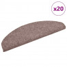 Maty na schody samoprzylepne 20 szt. 65x21x4 cm jasnobrązowe półokrągłe duże