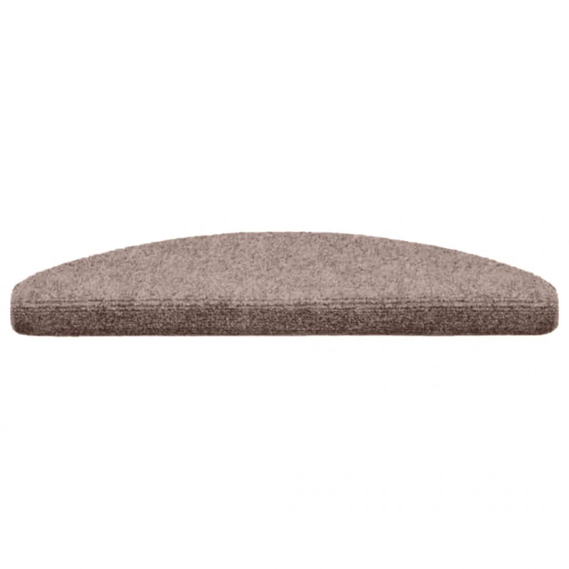 Maty na schody samoprzylepne 20 szt. 65x21x4 cm jasnobrązowe półokrągłe duże