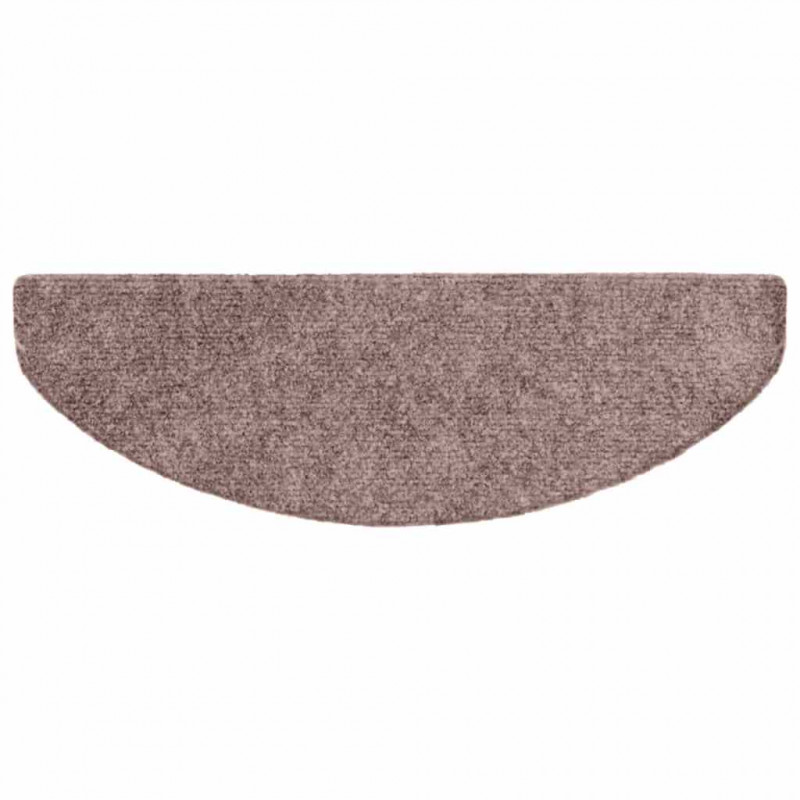 Maty na schody samoprzylepne 20 szt. 65x21x4 cm jasnobrązowe półokrągłe duże