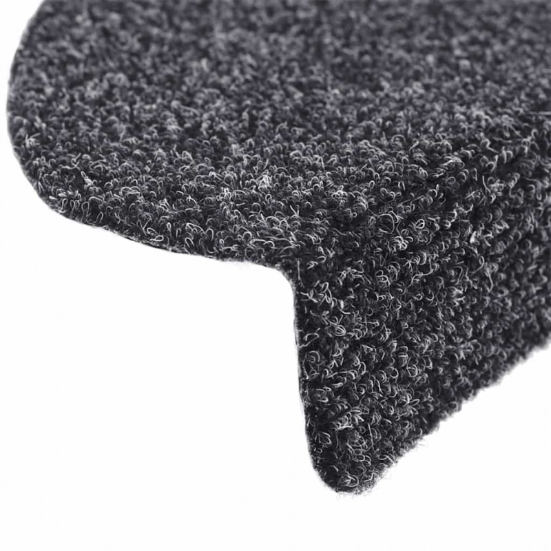 Maty na schody samoprzylepne 20 szt. 65x21x4 cm Ciemnoszary Półokrągły Duży