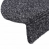 Maty na schody samoprzylepne 20 szt. 65x21x4 cm Ciemnoszary Półokrągły Duży