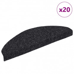 Maty na schody samoprzylepne 20 szt. 65x21x4 cm czarne półokrągłe duże