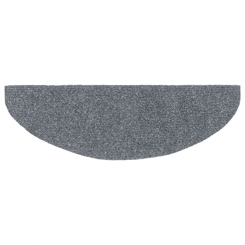 Maty na schody samoprzylepne 20 szt. 65x21x4 cm Jasnoszary półokrągły duży