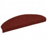 Maty na schody samoprzylepne 20 szt. 65x21x4 cm Bordowe Czerwone Półokrągłe Duże