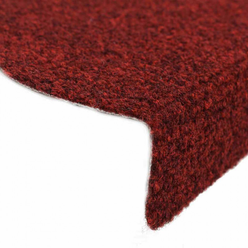Maty na schody samoprzylepne 20 szt. 65x21x4 cm Bordowe Czerwone Półokrągłe Duże
