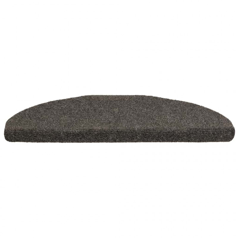 Maty na schody samoprzylepne 20 szt. 65x21x4 cm Antracytowe półokrągłe duże