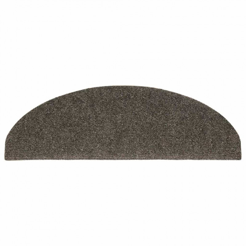 Maty na schody samoprzylepne 20 szt. 65x21x4 cm Antracytowe półokrągłe duże