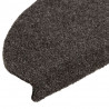Maty na schody samoprzylepne 20 szt. 65x21x4 cm Antracytowe półokrągłe duże