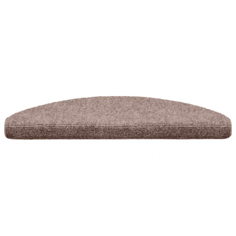 Maty na schody samoprzylepne 30 szt. 65x21x4 cm jasnobrązowe półokrągłe duże