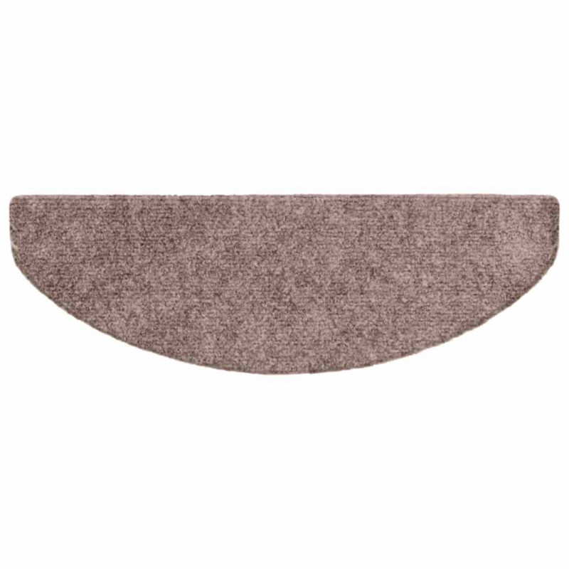 Maty na schody samoprzylepne 30 szt. 65x21x4 cm jasnobrązowe półokrągłe duże