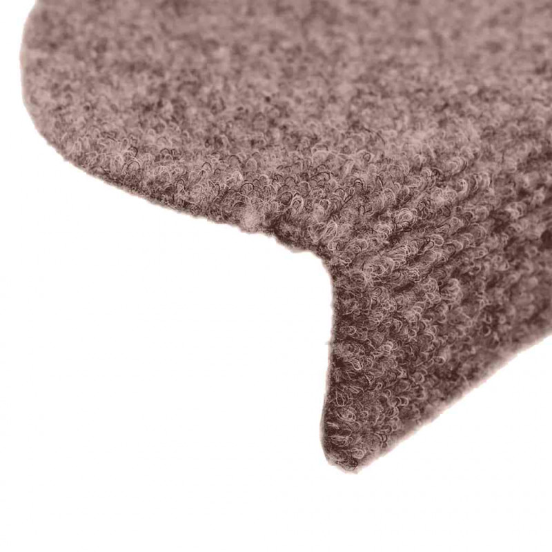 Maty na schody samoprzylepne 30 szt. 65x21x4 cm jasnobrązowe półokrągłe duże