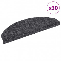 Maty na schody samoprzylepne 30 szt. 65x21x4 cm Ciemnoszary Półokrągły Duży