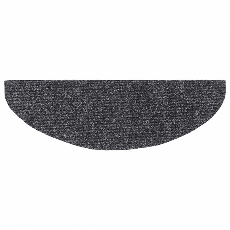 Maty na schody samoprzylepne 30 szt. 65x21x4 cm Ciemnoszary Półokrągły Duży