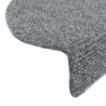 Maty na schody samoprzylepne 30 szt. 65x21x4 cm Jasnoszary Półokrągły Duży
