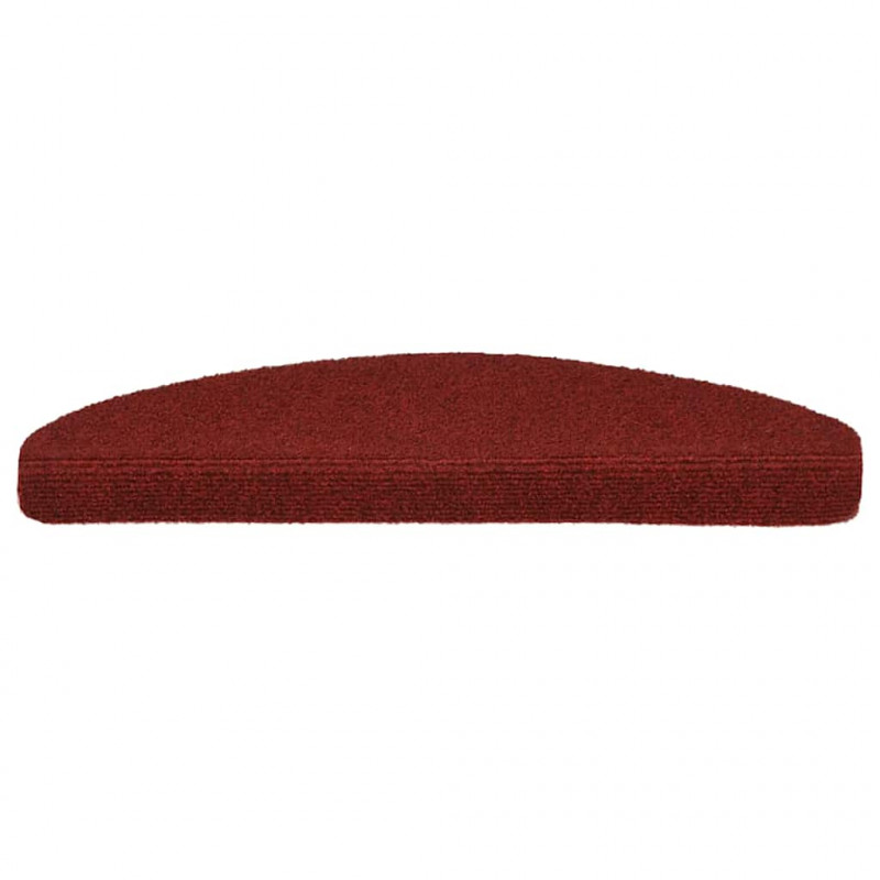 Maty na schody samoprzylepne 30 szt. 65x21x4 cm Bordowe Czerwone Półokrągłe Duże