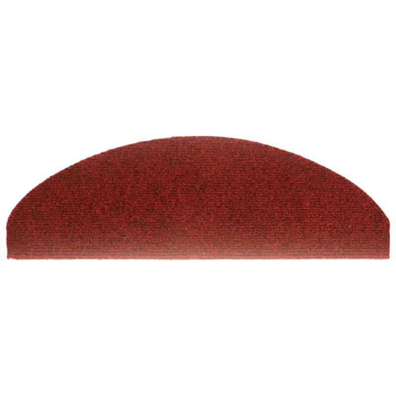 Maty na schody samoprzylepne 30 szt. 65x21x4 cm Bordowe Czerwone Półokrągłe Duże