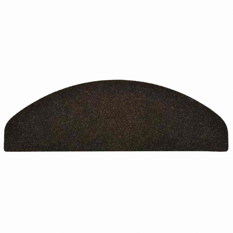 Maty na schody samoprzylepne 30 szt. 65x21x4 cm Ciemnobrązowe półokrągłe duże