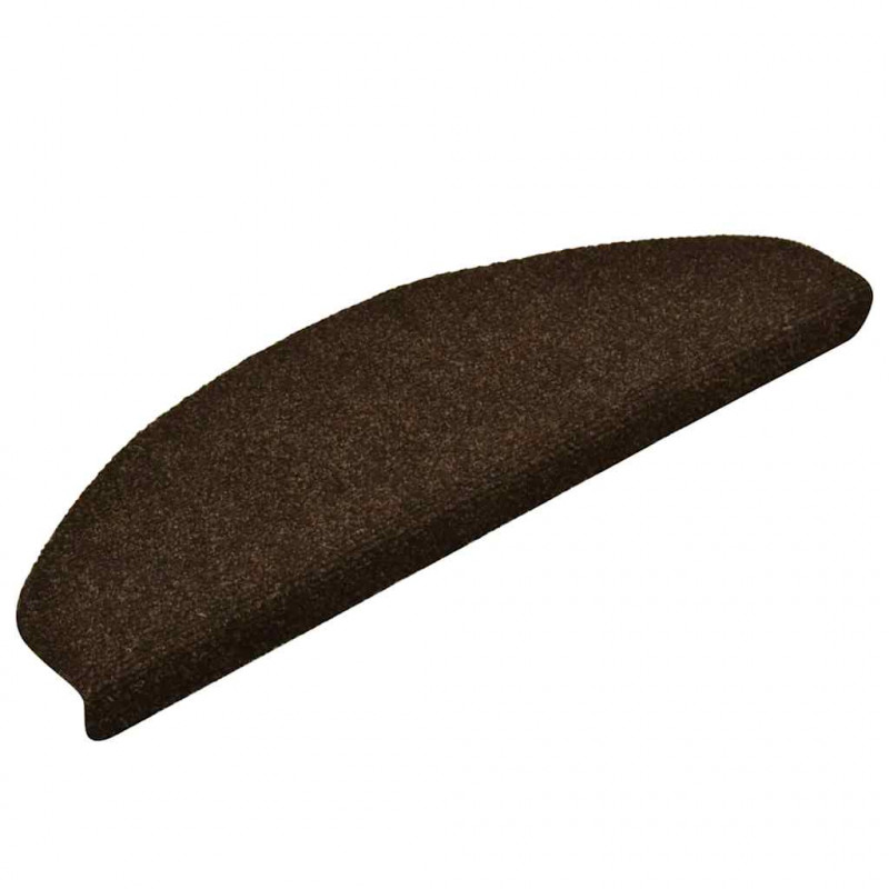 Maty na schody samoprzylepne 30 szt. 65x21x4 cm Brązowe półokrągłe duże