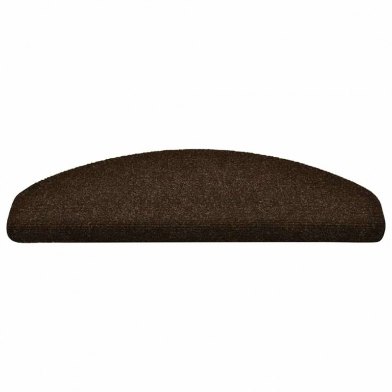 Maty na schody samoprzylepne 30 szt. 65x21x4 cm Brązowe półokrągłe duże