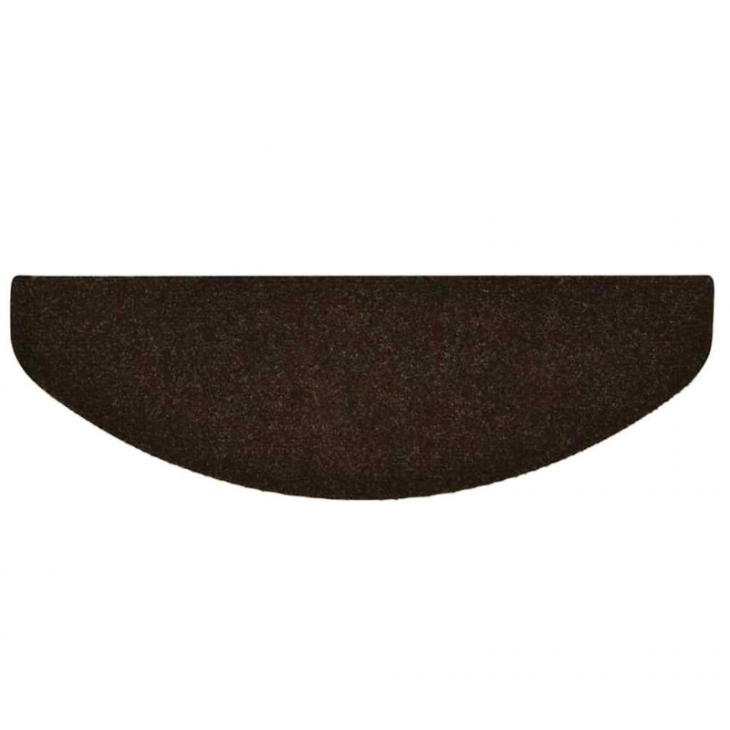 Maty na schody samoprzylepne 30 szt. 65x21x4 cm Brązowe półokrągłe duże
