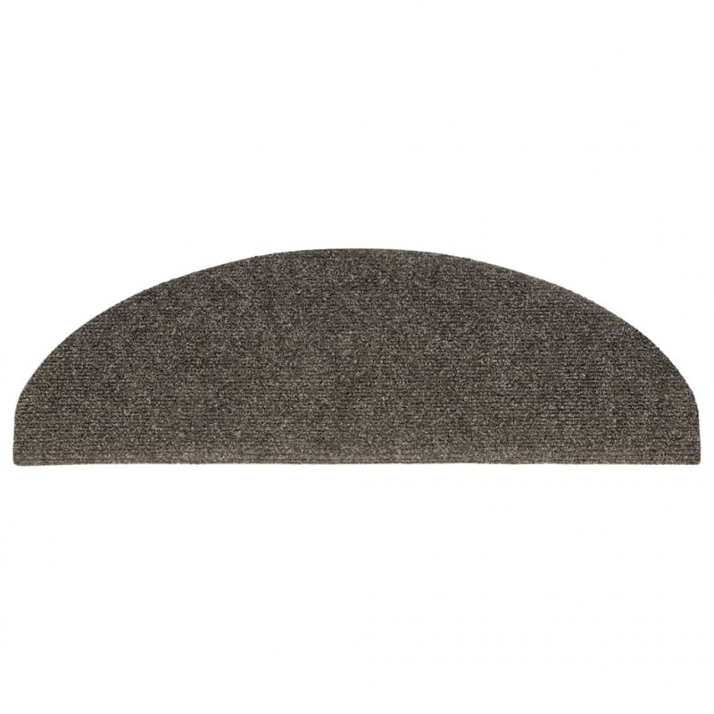 Maty na schody samoprzylepne 30 szt. 65x21x4 cm Antracytowe półokrągłe duże