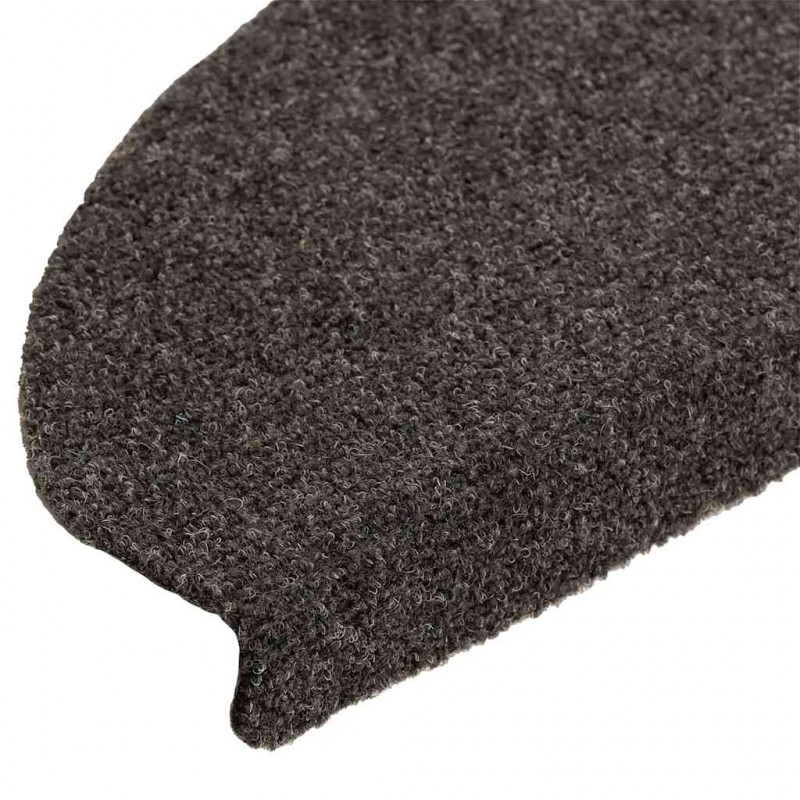 Maty na schody samoprzylepne 30 szt. 65x21x4 cm Antracytowe półokrągłe duże