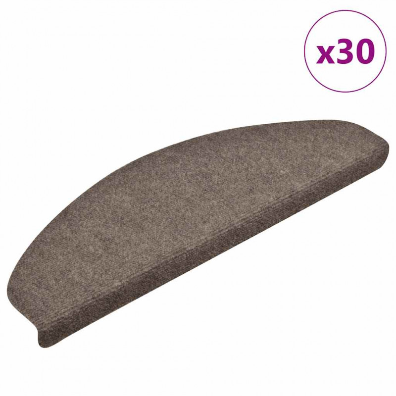 Maty na schody samoprzylepne 30 szt. 65x21x4 cm beżowe półokrągłe duże