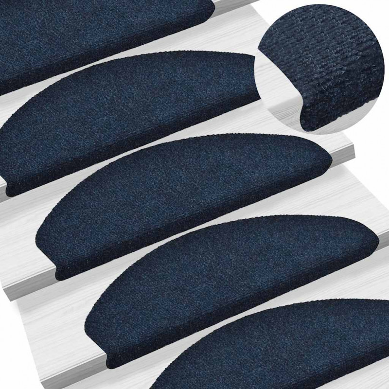 Maty na schody samoprzylepne 30 szt. 65x21x4 cm granatowe półokrągłe duże