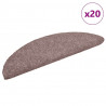 Maty na schody samoprzylepne 20 szt. 56x17x3 cm jasnobrązowe półokrągłe