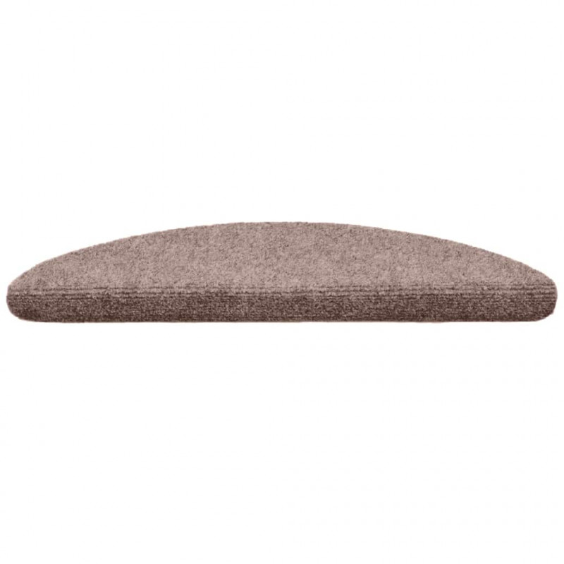 Maty na schody samoprzylepne 20 szt. 56x17x3 cm jasnobrązowe półokrągłe