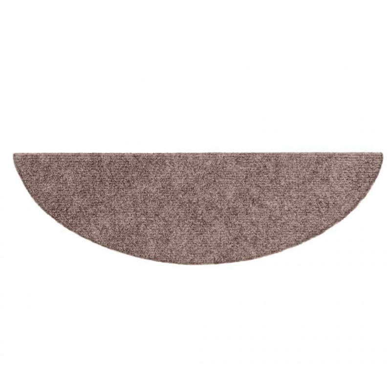Maty na schody samoprzylepne 20 szt. 56x17x3 cm jasnobrązowe półokrągłe