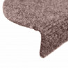 Maty na schody samoprzylepne 20 szt. 56x17x3 cm jasnobrązowe półokrągłe