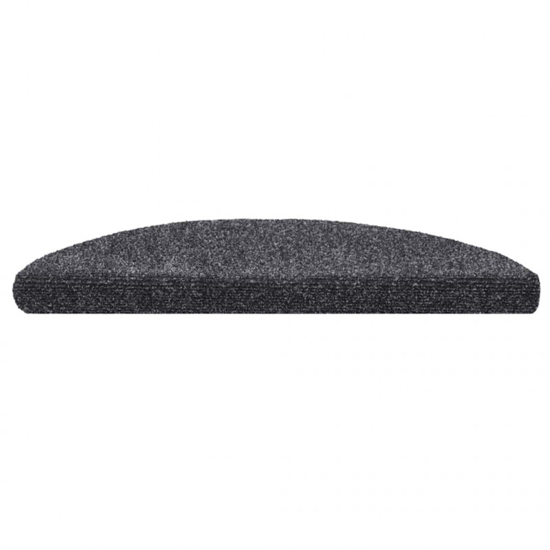Maty na schody samoprzylepne 20 szt. 56x17x3 cm Ciemnoszary półokrągły