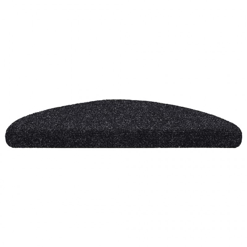 Maty na schody samoprzylepne 20 szt. 56x17x3 cm czarne półokrągłe