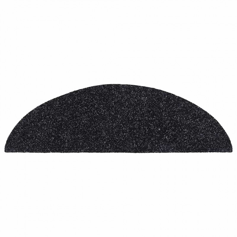 Maty na schody samoprzylepne 20 szt. 56x17x3 cm czarne półokrągłe