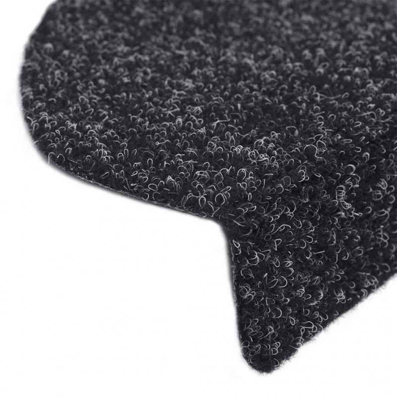 Maty na schody samoprzylepne 20 szt. 56x17x3 cm czarne półokrągłe
