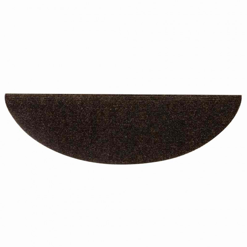 Maty na schody samoprzylepne 20 szt. 56x17x3 cm Brązowe półokrągłe