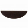 Maty na schody samoprzylepne 20 szt. 56x17x3 cm Brązowe półokrągłe