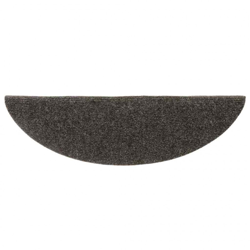 Maty na schody samoprzylepne 20 szt. 56x17x3 cm Antracyt Półokrągłe