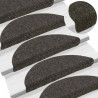 Maty na schody samoprzylepne 20 szt. 56x17x3 cm Antracyt Półokrągłe