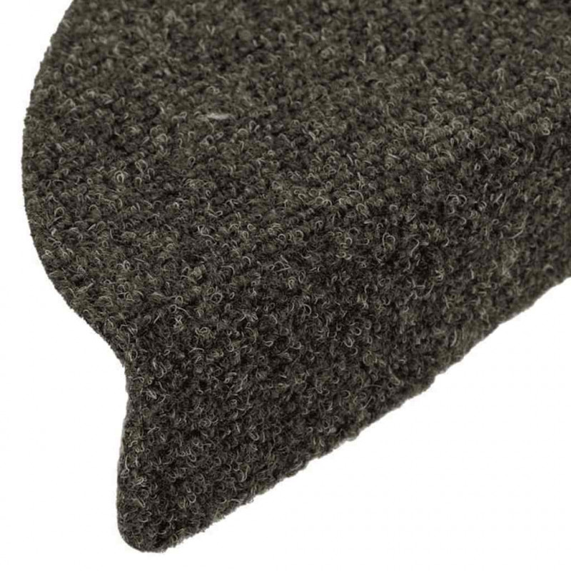 Maty na schody samoprzylepne 20 szt. 56x17x3 cm Antracyt Półokrągłe